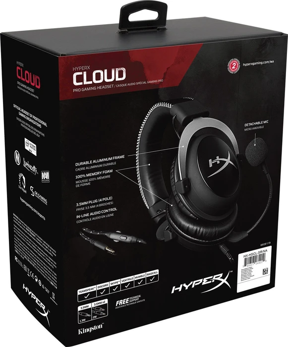 HP HyperX Cloud silber