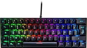 Verbatim SureFire KingPin M1 60% Gaming Keyboard, LEDs RGB, RED Switches, schwarz, USB, FR