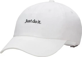 Nike Club unstrukturierte JDI Kappe weiß/schwarz