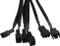 Phobya 3-Pin auf 6x 3-Pin Verteiler, sleeved, 60cm, schwarz Vorschaubild