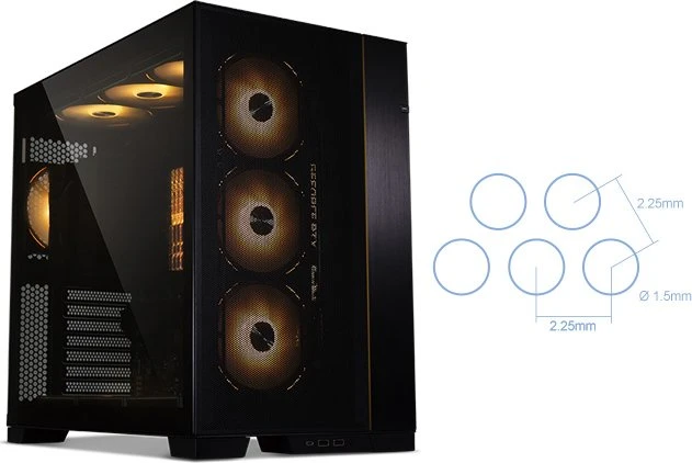Lian Li O11D EVO Front Mesh Kit für Lian Li PC-O11 Dynamic EVO, Mesh Frontpanel, schwarz