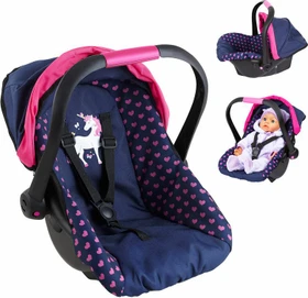 Bayer Design Autositz mit Dach dunkelblau/rosa