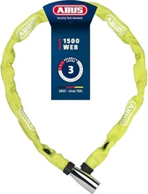 ABUS Schloss-Ketten-Kombi 1500/60 web Kettenschloss, Schlüssel lime
