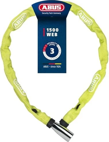 ABUS Schloss-Ketten-Kombi 1500/60 web Kettenschloss, Schlüssel lime