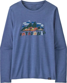 Patagonia Capilene Cool Daily Graphic Funktionsshirt langarm fitz roy foliage: current blue x-dye (Damen)