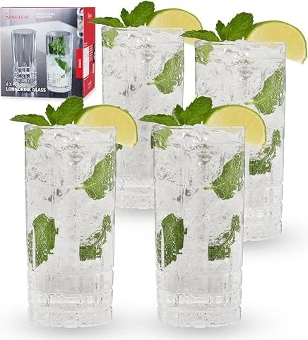 Spiegelau Perfect Serve Collection Longdrinkglas, 4 Stück