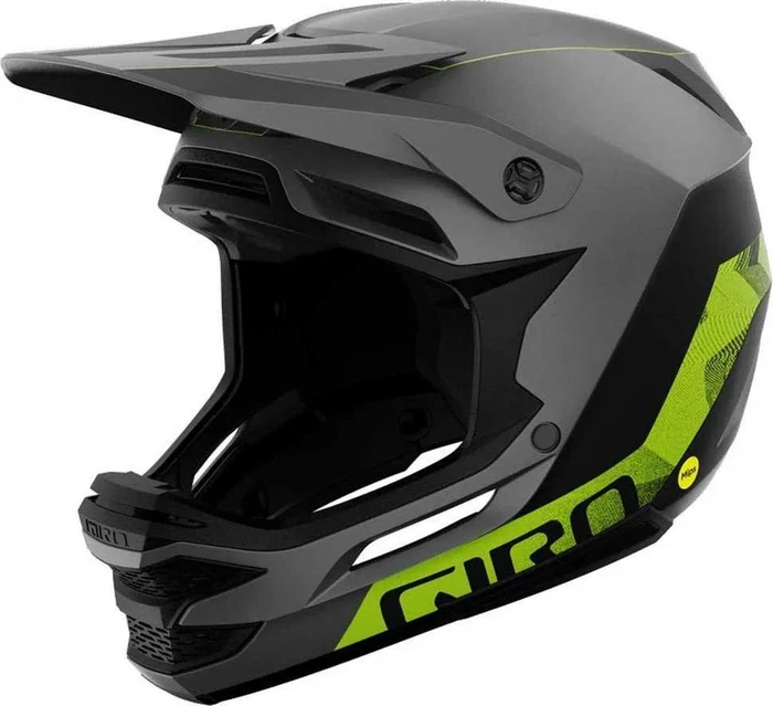 Giro Insurgent Spherical Fullface-Helm matte metallic black/ano lime