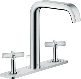 Hansgrohe Axor Citterio E 3-Loch Waschbeckenarmatur mit Platte chrom