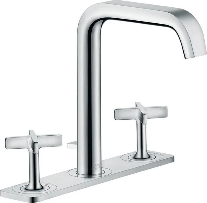 Hansgrohe Axor Citterio E 3-Loch Waschbeckenarmatur mit Platte chrom