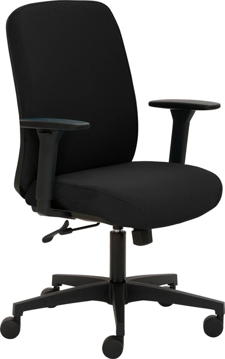 Mayer Sitzmöbel myTriton 2219 Stoff 30617 Bürostuhl mit 3D-Armlehnen, schwarz