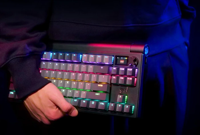 Cherry MX 8.3 TKL Wireless, Starfall Grey, grau/schwarz, MX2A RGB RED, USB/Bluetooth, DE