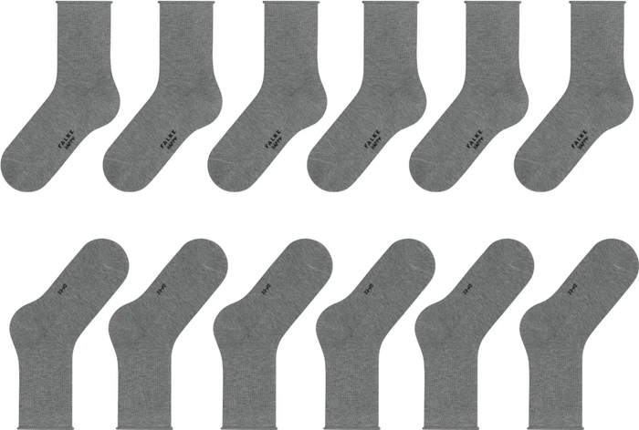 Falke Happy Socken light greymel., 6 Paare (Damen)