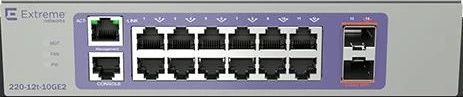 Extreme Networks ExtremeSwitching 220 Desktop Gigabit Managed Switch, 12x RJ-45, 2x SFP+