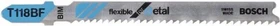 Bosch Professional T118BF BIM Flexible for Metal Stichsägeblatt, 92mm, 3 Stück
