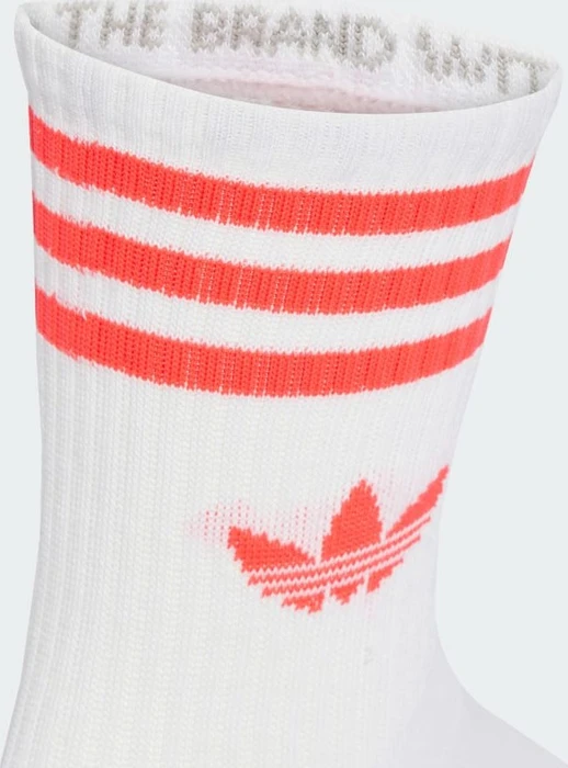 adidas 3-Streifen Crew Socken white/lucid red/lucid blue, 3 Paare