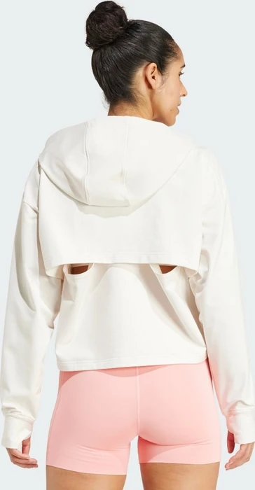 adidas Power Loose Fit Back-Ventilation Hoodie chalk white (Damen)