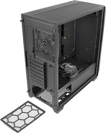 Antec Dark League Dark Phantom DP502 Flux, schwarz, Glasfenster