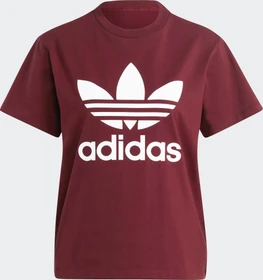 adidas Adicolor Classics Trefoil T-Shirt kurzarm shadow red (Damen)