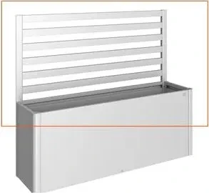 Biohort Rankgitter 152x4x91cm für Hochbeet silber-metallic