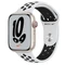 Apple Watch Nike Series 7 (GPS + Cellular) 45mm Aluminium Polarstern mit Sportarmband Pure Platinum/schwarz Vorschaubild