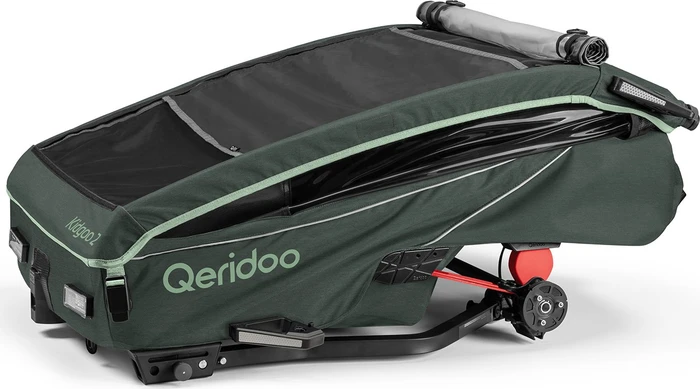 Qeridoo Kidgoo 2 Fahrradanhänger forest green (Modell 2026)