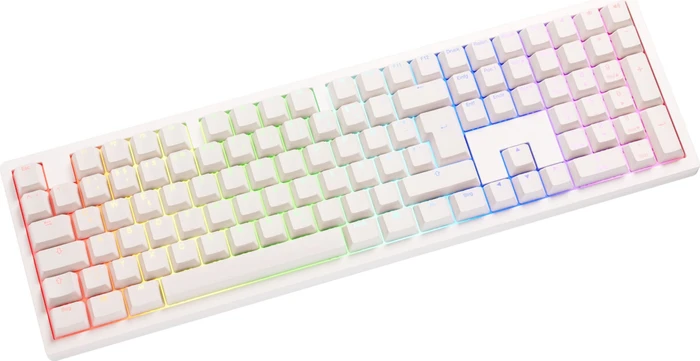 Ducky Zero 6108 Wireless, Pure White, LEDs RGB, MX2A RGB RED, USB/Bluetooth, DE