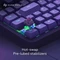 Dark Project ALU87B Celestial Gaming Keyboard, violett, LEDs RGB, g3ms Voidstone Silent, USB, US Vorschaubild