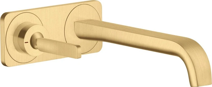 Hansgrohe Axor Citterio E Waschbeckenarmatur mit Platte brushed gold optic
