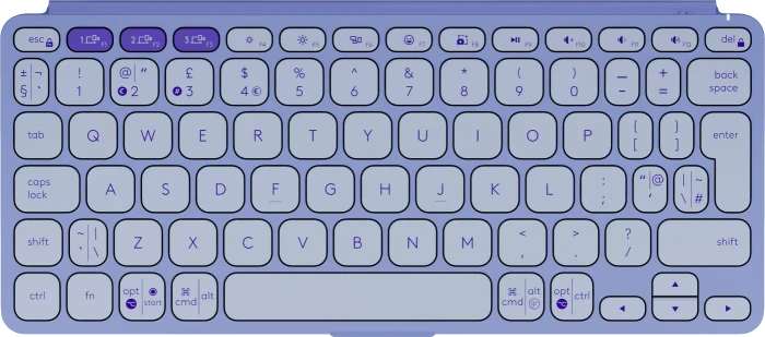Logitech Keys-To-Go 2, Lilac, Bluetooth, FR