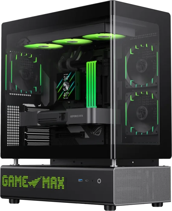 GameMax N90 Black, Glasfenster