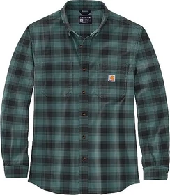Carhartt Rugged Flex Relaxed Fit Flannel Plaid Hemd langarm sea pine (Herren)