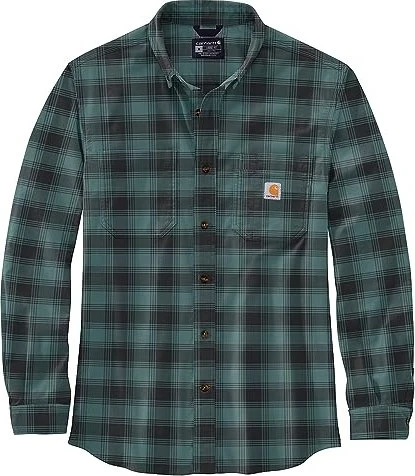 Carhartt Rugged Flex Relaxed Fit Flannel Plaid Hemd langarm sea pine (Herren)