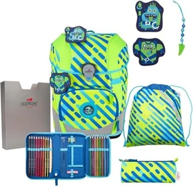 DerDieDas ErgoFlex Tiny Exklusiv Neon Monster Schultaschen-Set, 5-tlg.