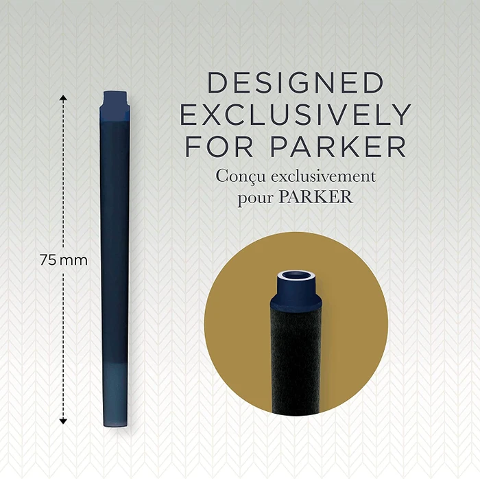 Parker Quink Großraum-Tintenpatrone blauschwarz, 5er-Pack