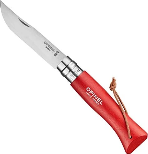 Opinel No. 8 Inox Taschenmesser baroudeur rot