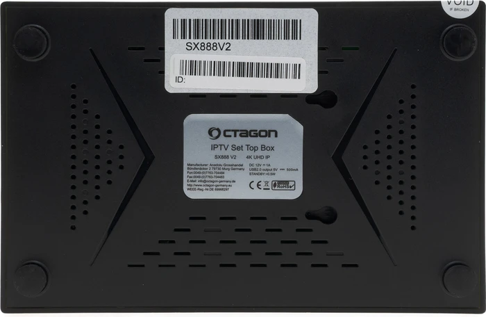 Octagon SX888 V2 4K UHD IP E2 Linux Smart TV Receiver