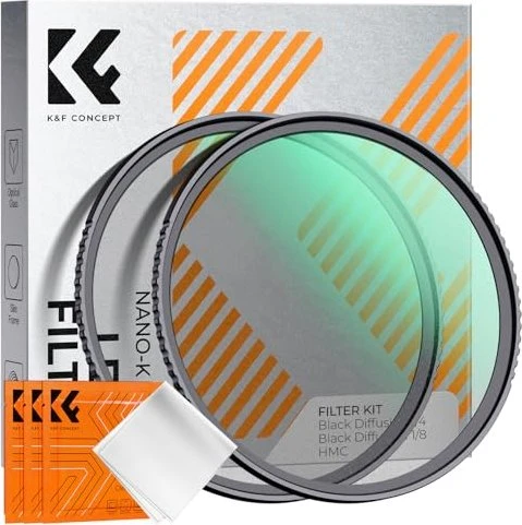 K&F Concept Nano-K Black Mist 1/4 und 1/8 Filter Set 49mm