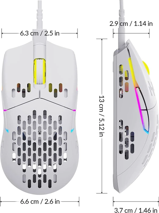 Keychron M1 Ultra-Light Gaming Mouse weiß, USB
