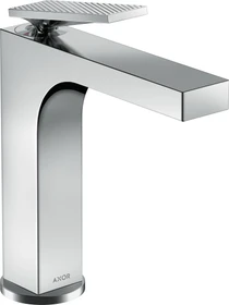 Hansgrohe Axor Citterio 160 Waschbeckenarmatur mit Hebelgriff Ablauffernbedienung und Rautenschliff chrom