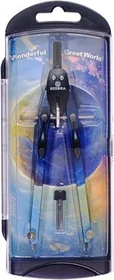 Ecobra duo-Tec Schnellverstellzirkel mit Druckhebelsystem, schwarz/Motiv/blau
