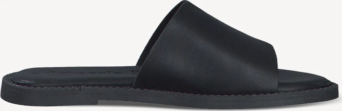 Tamaris Lederpantolette schwarz (Damen)