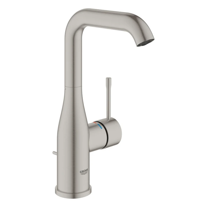 Grohe Essence Einhand-Waschbeckenarmatur 1/2" L-Size mit Ablauffernbedienung supersteel