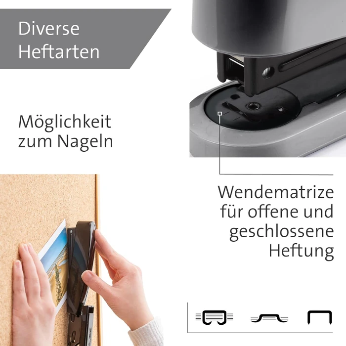 Novus B 2 Color ID 2.0 Hefter, Smart Grey