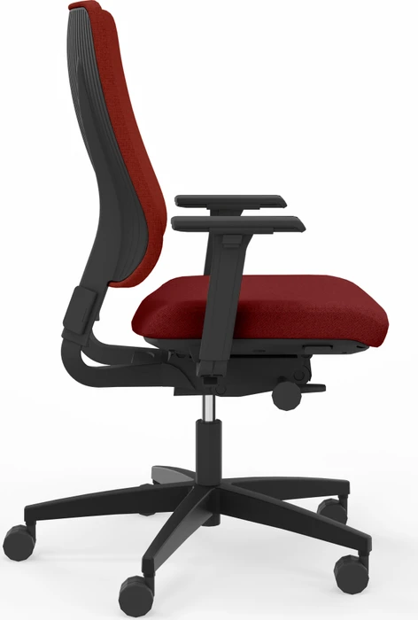 Viasit Drumback Creation Bürostuhl schwarz, Bezug weinrot