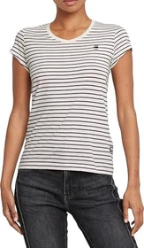 G-Star Eyben Slim V-Neck 2.0 T-Shirt kurzarm osaka blue/highlight stripe (Damen)