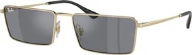 Ray-Ban RB3741 Emy Bio-Based 59mm polished gold/dark grey-flash silver