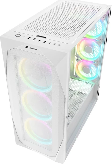 Sharkoon REV300 White, weiß, Glasfenster