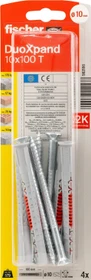 fischer DuoXpand 10x100 T Schrauben/Dübel-Sortiment, 4 Stück