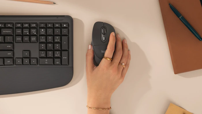 Logitech Signature Comfort Plus M850 L, Graphite, Logi Bolt, USB/Bluetooth
