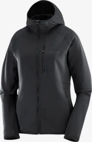 Salomon Essential Lightwarm Hooded Funktionsjacke deep black (Damen)